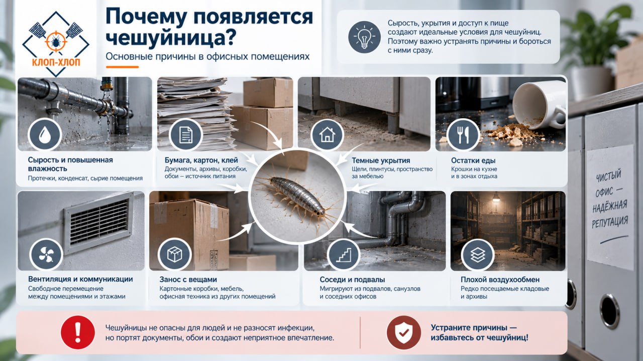 Почему появляется чешуйница?